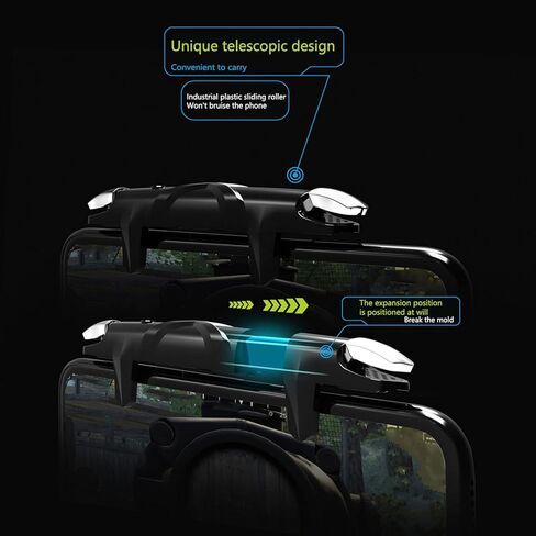 Acogedor Mobile Game Controller for PUBG/Fortnite/Rules of Survival, Mobile Gaming Triggers for Android, iOS Phone, Automatic High Frequency Click in Kuwait