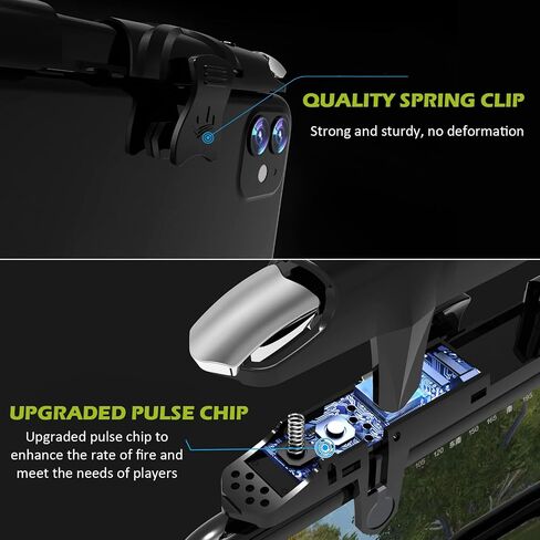 Acogedor Mobile Game Controller for PUBG/Fortnite/Rules of Survival, Mobile Gaming Triggers for Android, iOS Phone, Automatic High Frequency Click in Kuwait