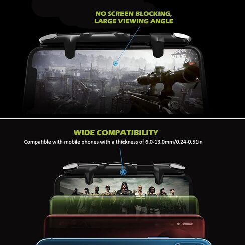 Acogedor Mobile Game Controller for PUBG/Fortnite/Rules of Survival, Mobile Gaming Triggers for Android, iOS Phone, Automatic High Frequency Click in Kuwait