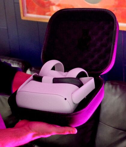 CASEMATIX Mighty and Compact Slim Hard Shell VR Headset Case Compatible with Meta Quest 3S and Quest 3 VR Headset and Accessories, Not Compatible with Elite Strap in Kuwait