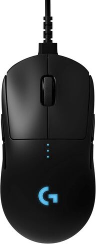 Logitech G PRO Wired Gaming Mouse, Hero 16K Sensor, 16000 DPI, RGB, Ultra Lightweight, 6 Programmable Buttons, On-Board Memory, Built for Esport, Compatible with PC/Mac - Black in Kuwait