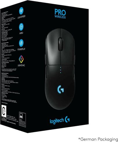 Logitech G PRO Wired Gaming Mouse, Hero 16K Sensor, 16000 DPI, RGB, Ultra Lightweight, 6 Programmable Buttons, On-Board Memory, Built for Esport, Compatible with PC/Mac - Black in Kuwait
