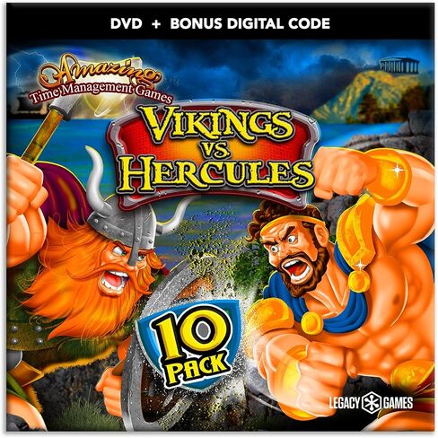 Legacy Games Time Management Games for PC: Vikings vs. Hercules (10 Game Pack) - PC DVD with Digital Download Codes in Saudi Arabia