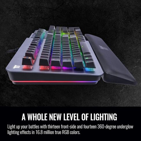 لوحة مفاتيح للألعاب من ثيرمال تاك أرجينت K5 RGB (فضية سويتش )، تصميم من الألومنيوم والتيتانيوم الانسيابي، 16.8 مليون لون RGB ، مضادة للتجوح، مسند معصم جلد صناعي مغناطيسي، GKB-KB5-SSSRUS-01 in Kuwait