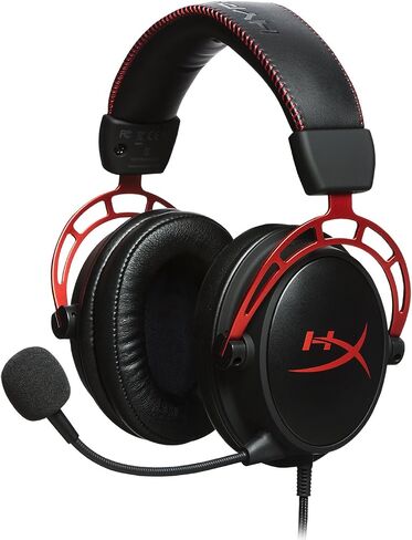 HyperX Cloud Alpha - سماعة ألعاب، برامج تشغيل مزدوجة الغرفة - أحمر وQuadCast - ميكروفون ألعاب بمكثف USB، لأجهزة الكمبيوتر الشخصية وأجهزة PS4 وMac، حامل مضاد للاهتزاز، أربعة أنماط قطبية - أسود in Saudi Arabia