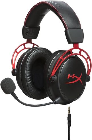 HyperX Cloud Alpha - سماعة ألعاب، برامج تشغيل مزدوجة الغرفة - أحمر وQuadCast - ميكروفون ألعاب بمكثف USB، لأجهزة الكمبيوتر الشخصية وأجهزة PS4 وMac، حامل مضاد للاهتزاز، أربعة أنماط قطبية - أسود in Saudi Arabia