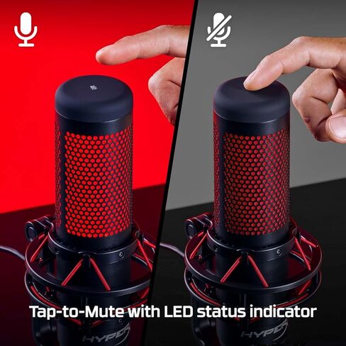 HyperX Cloud Alpha - سماعة ألعاب، برامج تشغيل مزدوجة الغرفة - أحمر وQuadCast - ميكروفون ألعاب بمكثف USB، لأجهزة الكمبيوتر الشخصية وأجهزة PS4 وMac، حامل مضاد للاهتزاز، أربعة أنماط قطبية - أسود in Saudi Arabia