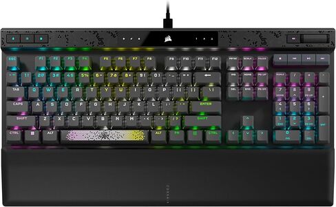 Corsair K70 MAX RGB Magnetic-Mechanical Wired Gaming Keyboard - Adjustable Actuation MGX Switches - PBT Double-Shot Keycaps - iCUE Compatible - QWERTY NA Layout - Steel Gray in Saudi Arabia