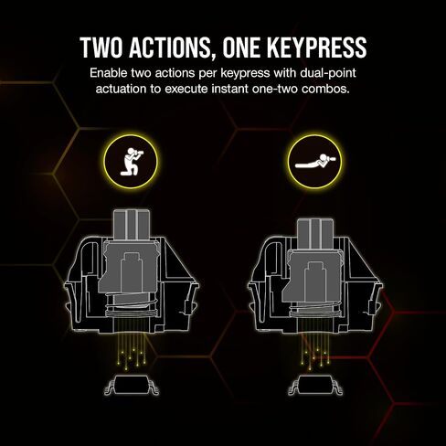Corsair K70 MAX RGB Magnetic-Mechanical Wired Gaming Keyboard - Adjustable Actuation MGX Switches - PBT Double-Shot Keycaps - iCUE Compatible - QWERTY NA Layout - Steel Gray in Saudi Arabia