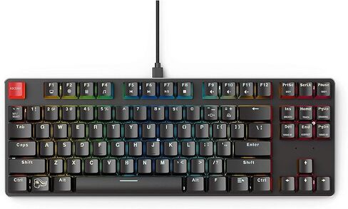 مجموعة لوحة مفاتيح وماوس للألعاب - لوحة مفاتيح ميكانيكية GMMK بإضاءة خلفية بنسبة 87% RGB TKL (أسود) + ماوس ألعاب لاسلكي RGB موديل O باللون الأسود غير اللامع in Kuwait