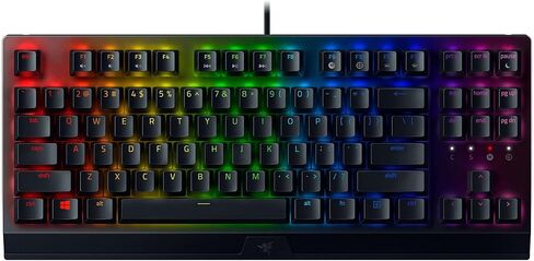 لوحة مفاتيح الألعاب الميكانيكية Razer BlackWidow V3 TKL، مفاتيح صفراء، أسود | المفاتيح الميكانيكية الخطية والصامتة، وإضاءة Chroma RGB، وعامل الشكل المدمج، ووحدات الماكرو القابلة للبرمجة in Kuwait