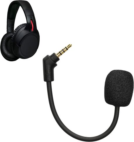 kwmobile Microphone Compatible with Kingston HyperX Flight/Flight S - Replacement Mic for Gaming Headphones - Black in Saudi Arabia
