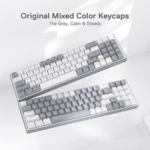 Redragon K628 Pollux 75% لوحة مفاتيح سلكية للألعاب RGB، 78 مفتاحًا لوحة مفاتيح ميكانيكية مدمجة مع مقبس قابل للتبديل بنسبة 100%، لوحة PCB مثبتة على لوحة تعديل مجانية ومفاتيح أسهم مخصصة، مفتاح أحمر هادئ in Kuwait