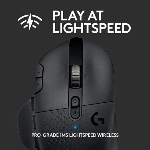Logitech G604 LIGHTSPEED Gaming Mouse with 15 programmable controls, up to 240 hour battery life, dual wireless connectivity modes, hyper-fast scroll wheel - Black in Saudi Arabia