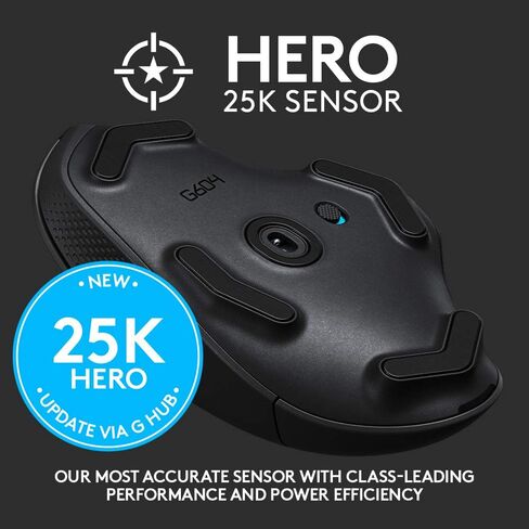 Logitech G604 LIGHTSPEED Gaming Mouse with 15 programmable controls, up to 240 hour battery life, dual wireless connectivity modes, hyper-fast scroll wheel - Black in Saudi Arabia