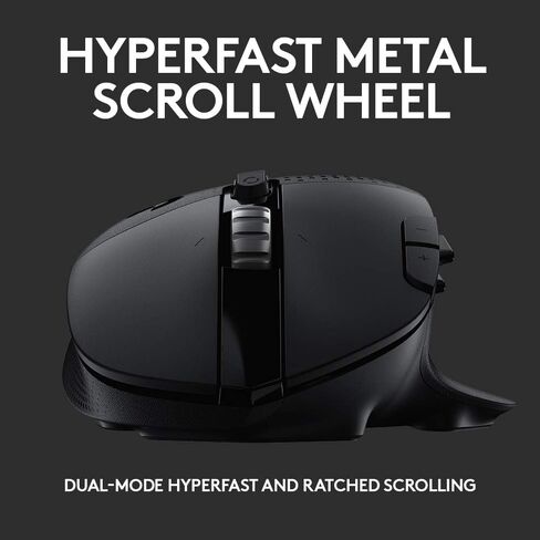 Logitech G604 LIGHTSPEED Gaming Mouse with 15 programmable controls, up to 240 hour battery life, dual wireless connectivity modes, hyper-fast scroll wheel - Black in Saudi Arabia