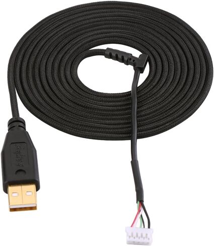 كيبل ماوس العاب USB بديل بطول 2.2 متر/ 7.22 قدم لماوس ريزر ناجا 2014، المادة: اسود in Saudi Arabia