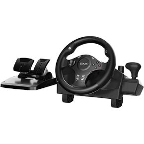 DOYO PC Racing Wheel, XBOX 360 Steering Wheel, 270 Degree Driving Force Sim Gaming Steering Wheel with Responsive Gear and Pedals for Racing Game PC/PS3/PS4/XBOX ONE/XBOX 360/Nintendo Switch/Android in Kuwait
