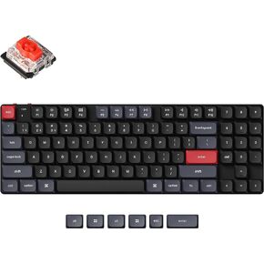لوحة مفاتيح ميكانيكية لاسلكية Keychron K13 Pro QMK/VIA تخطيط TKL مع لوحة أرقام مخصصة قابلة للبرمجة ماكرو RGB بإضاءة خلفية نحيفة للغاية مع مفتاح Gateron Red منخفض المستوى متوافق مع نظام التشغيل Mac Windows Linux