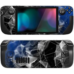 PlayVital Full Set Protective Skin Decal for Steam Deck LCD, Custom Stickers Vinyl Cover for Steam Deck OLED - 3D Polygon