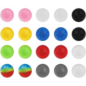20Pcs Silicone Thumb Stick Grips Cap Protect Cover, Antiskid Colorful Thumb Grips Caps Cases for PS2/PS3/PS4/XBox One/360 Gaeme Controller in Saudi Arabia
