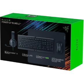 ريزر حزمة باور اب V2 US Layout Cynosa Lite، Gigantus V2 Large، ديث ادر اسينشيال، بلاك شارك V2 X in Kuwait