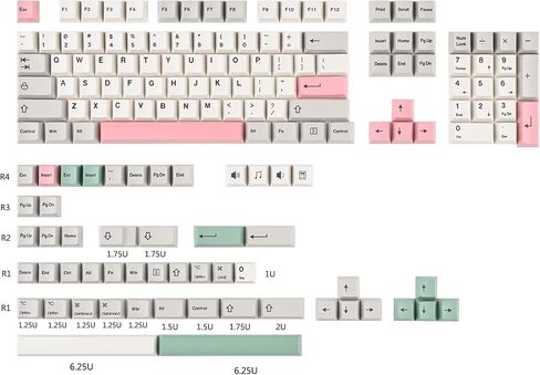 Cherry Profile PBT Keycaps 178 Key Set, Oil Proof Fade Resistant Keycaps Fit 60%/65%/75%/80%/TKL/100% Mechanical Keyboard (9009-Cherry) in Kuwait