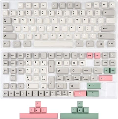Cherry Profile PBT Keycaps 178 Key Set, Oil Proof Fade Resistant Keycaps Fit 60%/65%/75%/80%/TKL/100% Mechanical Keyboard (9009-Cherry) in Kuwait