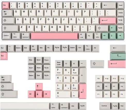 Cherry Profile PBT Keycaps 178 Key Set, Oil Proof Fade Resistant Keycaps Fit 60%/65%/75%/80%/TKL/100% Mechanical Keyboard (9009-Cherry) in Kuwait