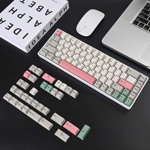 Cherry Profile PBT Keycaps 178 Key Set, Oil Proof Fade Resistant Keycaps Fit 60%/65%/75%/80%/TKL/100% Mechanical Keyboard (9009-Cherry) in Kuwait