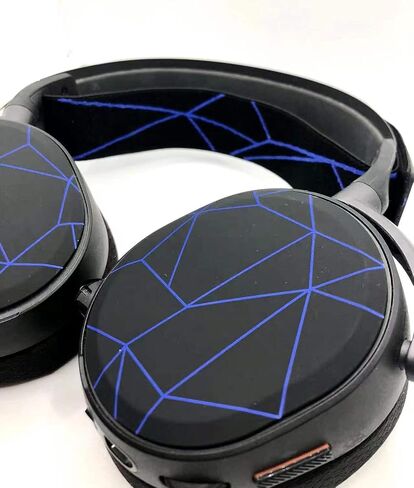 2 in 1 Magnet Cover with Headband for SteelSeries Arctis Pro High Fidelity Gaming Headset/SteelSeries Arctis Pro Wireless Gaming Headset (Blue line) in Saudi Arabia