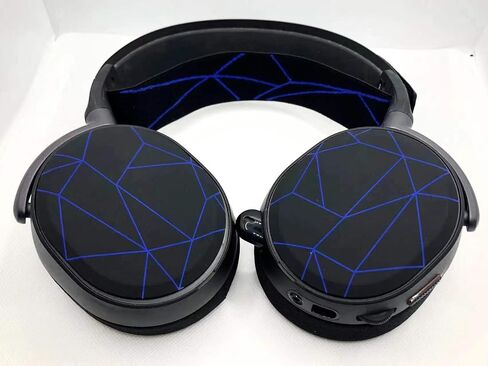 2 in 1 Magnet Cover with Headband for SteelSeries Arctis Pro High Fidelity Gaming Headset/SteelSeries Arctis Pro Wireless Gaming Headset (Blue line) in Saudi Arabia