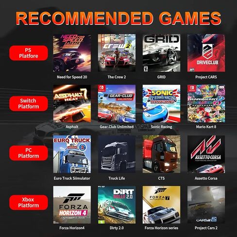 DOYO PC Racing Wheel, XBOX 360 Steering Wheel, 270 Degree Driving Force Sim Gaming Steering Wheel with Responsive Gear and Pedals for Racing Game PC/PS3/PS4/XBOX ONE/XBOX 360/Nintendo Switch/Android in Kuwait