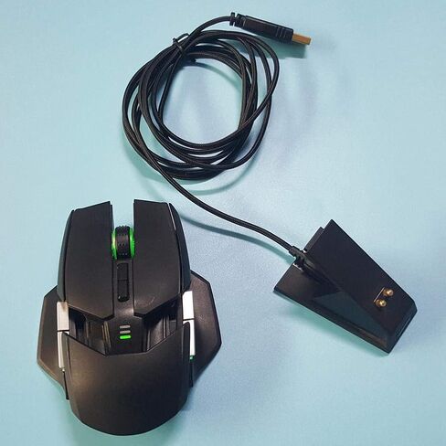 ويندري كيبل ماوس، كيبل USB عالي الجودة سريع النقل/ماوس العاب لاسلكي بديل لرايزر لانس هيد، اسود in Saudi Arabia