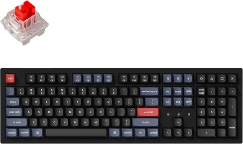 لوحة مفاتيح ميكانيكية لاسلكية مخصصة Keychron K10 Pro بالحجم الكامل | QMK قابل للبرمجة بتقنية البلوتوث/إضاءة خلفية سلكية بيضاء مع مفتاح Keychron بني قابل للتبديل السريع لنظام التشغيل Mac Windows Linux in Kuwait