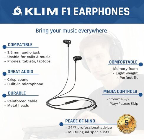 لوحة مفاتيح ألعاب KLIM Chroma سلكية USB متينة ومريحة ومقاومة للماء + ماوس ألعاب لاسلكي قابل لإعادة الشحن من Blaze Pro مع قاعدة شحن RGB أبيض + F1 سماعات أذن مع ميكروفون ومقبس 3.5 مم in Saudi Arabia