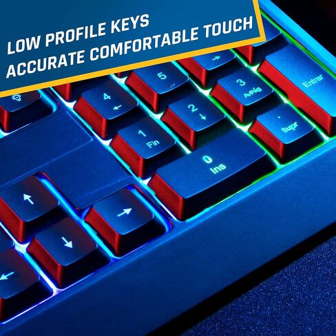 لوحة مفاتيح ألعاب KLIM Chroma سلكية USB متينة ومريحة ومقاومة للماء + ماوس ألعاب لاسلكي قابل لإعادة الشحن من Blaze Pro مع قاعدة شحن RGB أبيض + F1 سماعات أذن مع ميكروفون ومقبس 3.5 مم in Saudi Arabia