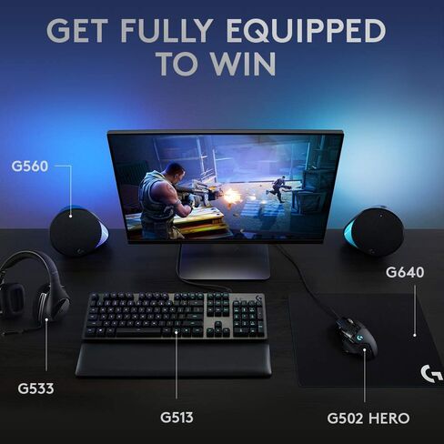 Logitech G513 Carbon LIGHTSYNC RGB Mechanical Gaming Keyboard with GX Brown Switches - Tactile in Kuwait