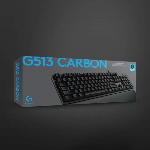 Logitech G513 Carbon LIGHTSYNC RGB Mechanical Gaming Keyboard with GX Brown Switches - Tactile in Kuwait