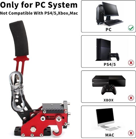 Htostar Racing PC Racing Game USB Handbrake، USB Handbrake متوافق مع G27 G25 G29 G920 T500 T300 (بدون مشبك خارجي) in Saudi Arabia