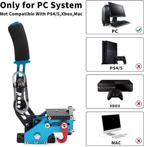 Htostar Racing PC Racing Game USB Handbrake، USB Handbrake متوافق مع G27 G25 G29 G920 T500 T300 (بدون مشبك خارجي) in Saudi Arabia