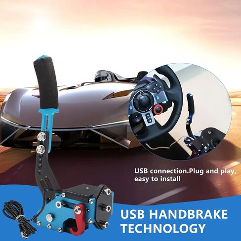 Htostar Racing PC Racing Game USB Handbrake، USB Handbrake متوافق مع G27 G25 G29 G920 T500 T300 (بدون مشبك خارجي) in Saudi Arabia