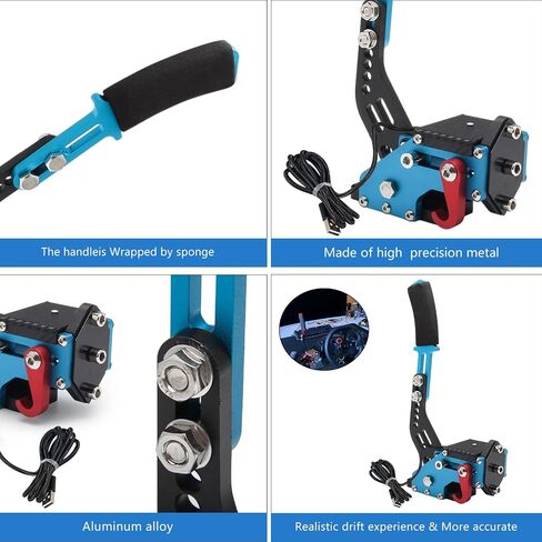 Htostar Racing PC Racing Game USB Handbrake، USB Handbrake متوافق مع G27 G25 G29 G920 T500 T300 (بدون مشبك خارجي) in Saudi Arabia