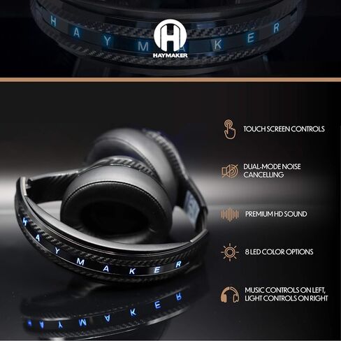 HAYMAKER The, Noise Cancelling Bluetooth Wireless Headphones, Premium HD Sound & Long Battery Life, Competitive Gaming Headset for Xbox X/S, Xbox, PS5, PS4, PC, Switch, Mobile | Black in Saudi Arabia