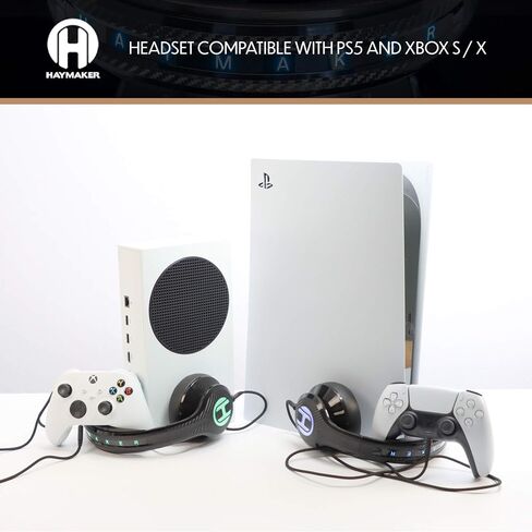 HAYMAKER The, Noise Cancelling Bluetooth Wireless Headphones, Premium HD Sound & Long Battery Life, Competitive Gaming Headset for Xbox X/S, Xbox, PS5, PS4, PC, Switch, Mobile | Black in Saudi Arabia