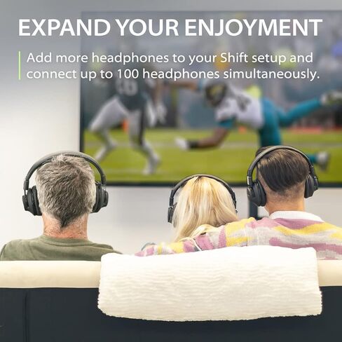 Avantree Shift-Extra - Add-On 2.4G RF Wireless Headphones Shift Multiple Device Listening System, Add up to 100 Headphones with Superb Sound, EQ Adjustments, and No Lip-Sync Delays in Saudi Arabia
