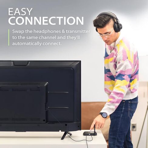 Avantree Shift-Extra - Add-On 2.4G RF Wireless Headphones Shift Multiple Device Listening System, Add up to 100 Headphones with Superb Sound, EQ Adjustments, and No Lip-Sync Delays in Saudi Arabia