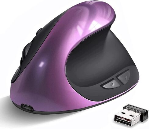Ergonomic Mouse, 2.4G Optical Wireless Vertical Mouse with 6 Buttons - 3 Adjustable DPI 800/1200/1600 for Laptop, PC, Computer, Desktop, Notebook etc, Specially for Right-handers in Kuwait