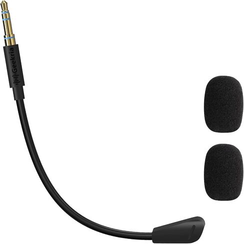 Geekria 3.5mm Detachable Boom Mic Replacement for Gaming Headset, Compatible with Logitech G PRO X, PRO X, G735, G733, G433, G233 Microphones (0.5ft / 17cm) in Saudi Arabia