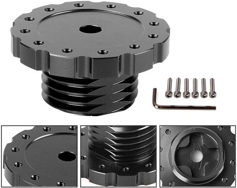 Steering Wheel Adapter for For Thrustmaster T500/T300/TS-PC/TX, Racing Game Club Car 70-74mm Steering Wheel Hub Adapter - Black in Saudi Arabia